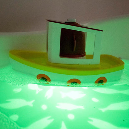 Hey Duggee Lightshow River Boat Underwater Light Show Barco de brinquedo para banho, carros alegóricos, projetos de luzes debaixo d'água, Squirrel Club, CBeebies, idade 3 anos mais