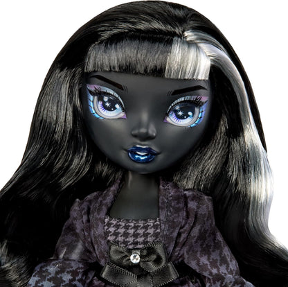 Rainbow High Shadow High Girl's Night - Shanelle Onyx - Boneca Fashion em tons de cinza de 28 cm, cabelo e roupa pretos com acessórios e pente - Para colecionadores e crianças a partir de 4 anos