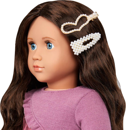 Our Generation Conjunto de rodopios e pérolas de – Acessórios de penteado divertidos para crianças e bonecas de 18 polegadas – Conjunto de acessórios de cabelo de 9 peças