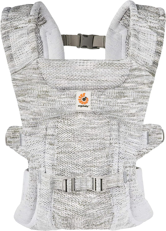 Ergobaby Porta-bebês Aerloom de recém-nascido a criança, costas ergonômicas e 3 posições, porta-bebês feito com material Formaknit, manhã enevoada