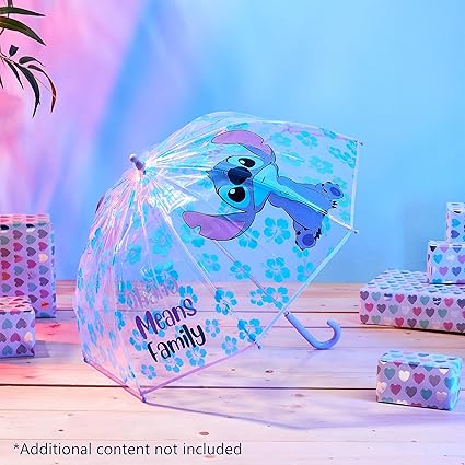 Paraguas de cúpula transparente de Disney para niñas – Paraguas transparente plegable ligero – Días escolares fuera
