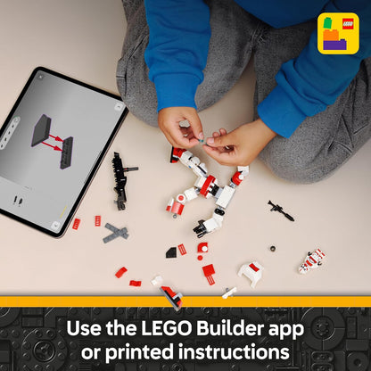 LEGO Star Wars 75448 Clone Shock Trooper Mech - Figura de ação articulada com rifle blaster e minifigura - Presente colecionável para meninos e fãs a partir de 6 anos