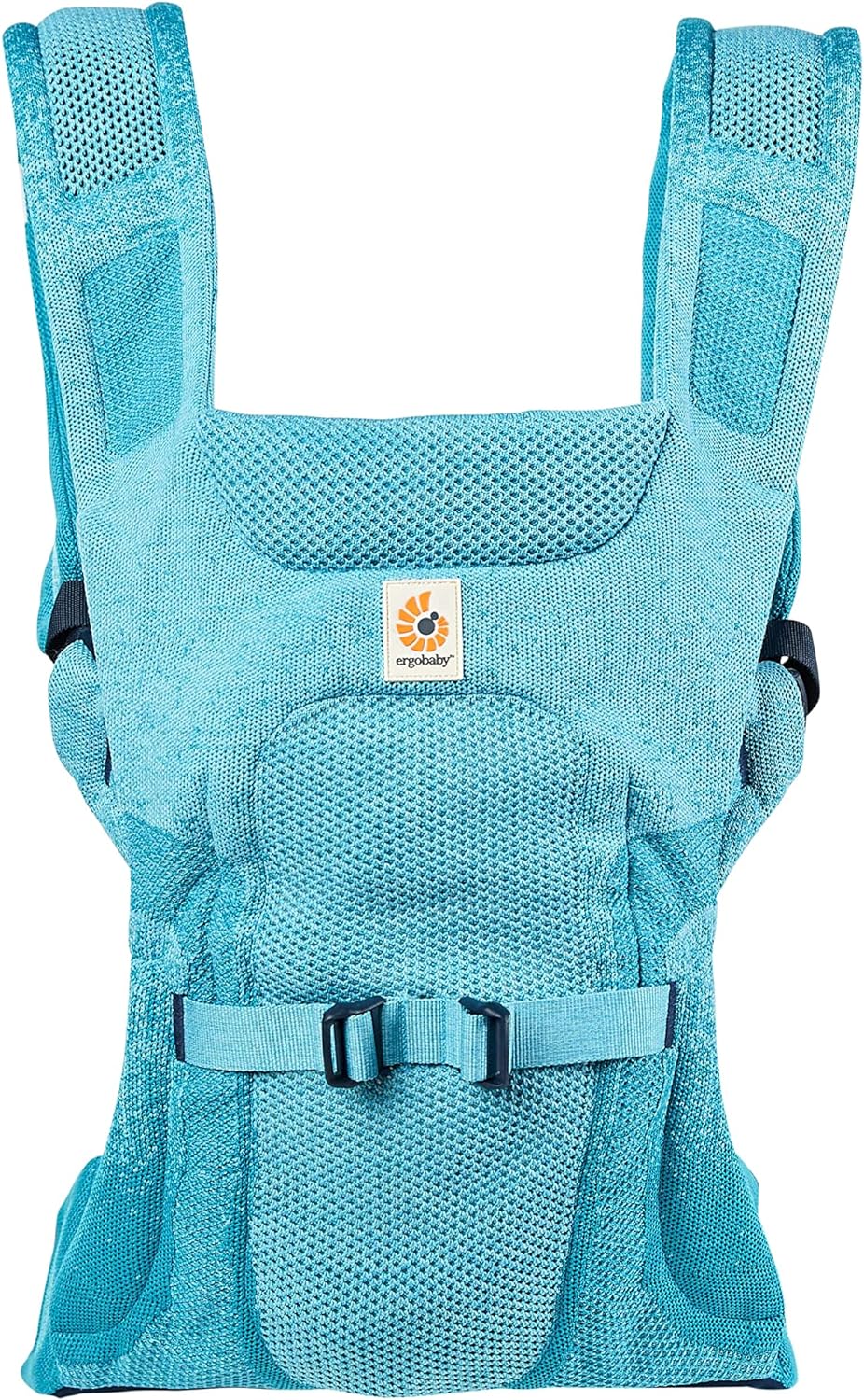 Ergobaby  Porta-bebês Aerloom para recém-nascidos e crianças pequenas, 3 posições, porta-barriga ergonômico para bebês, porta-costas, porta-bebês feito de material Formaknit, água-marinha