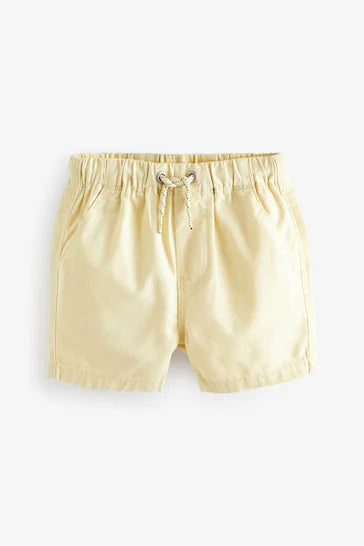 |Boy| Pacote De 3 Shorts Pull-On - Bege/Azul/Limão (3 Meses - 7 Anos)
