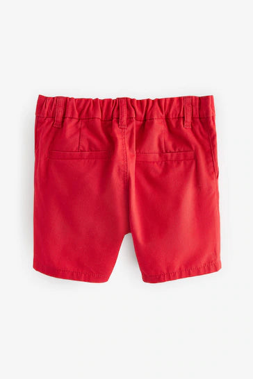 |Boy| Shorts Chinos - Vermelho (3 Meses - 7 Anos)