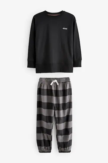 |Boy| Pacote De 3 Pijamas Check Bottom - Neutral/Black (3-16 anos)