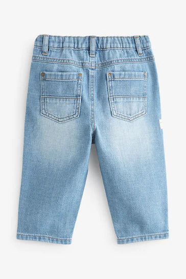 |Niño| Jeans Celeste Con Pliegues Delanteros (3 meses a 7 años)