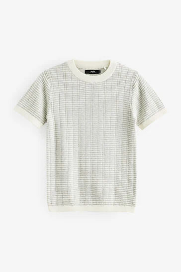 |Boy| T-Shirt Texturizada Em Malha - Grey (3-16 anos)