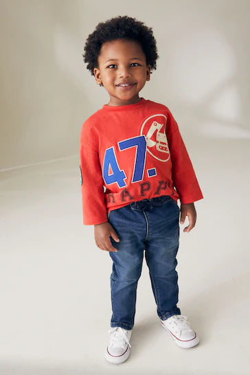 |Boy| Jeans Pull-On Supermacios Com Stretch - Lavagem Vintage (3 meses a 7 anos)