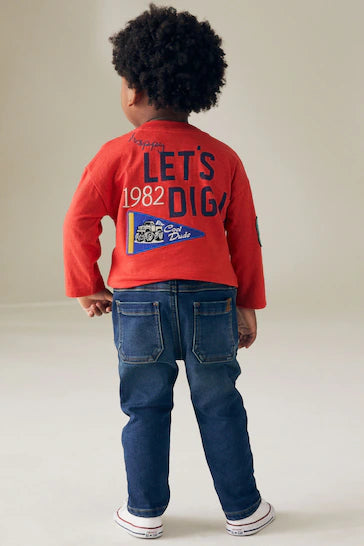 |Boy| Jeans Pull-On Supermacios Com Stretch - Lavagem Vintage (3 meses a 7 anos)