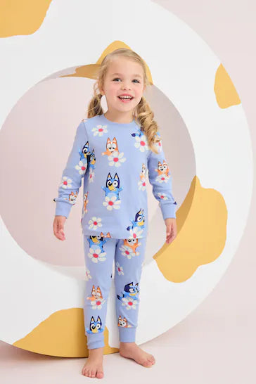|Niña| Pack de 2 pijamas con licencia azul/rojo (de 9 meses a 8 años)
