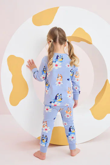 |Niña| Pack de 2 pijamas con licencia azul/rojo (de 9 meses a 8 años)