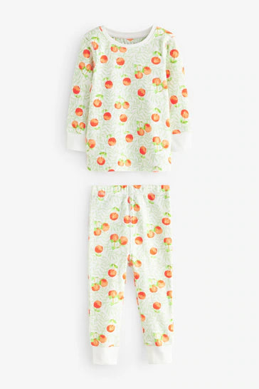 |Girl| Pacote De 3 Pijamas Laranja Pêssego (9 meses a 12 anos)