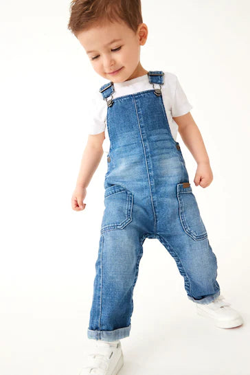 |BigBoy| Calça Jeans Slouch Azul Médio (3 meses a 7 anos)