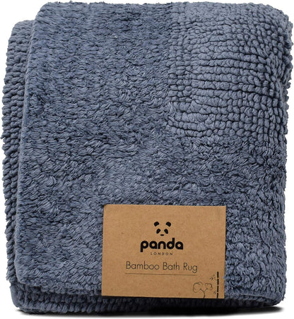 Tapete de banho Panda Bamboo 50 x 80 cm - Ultra absorvente, antiderrapante e lavável à máquina, experiência de spa, branco puro