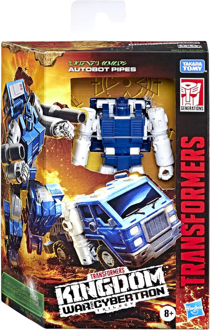Transformers Generations War for Cybertron: Kingdom Deluxe WFC-K32 Autobot Pipes Action Figure - 8 anos ou mais, 14 cm Multicolorido F0682