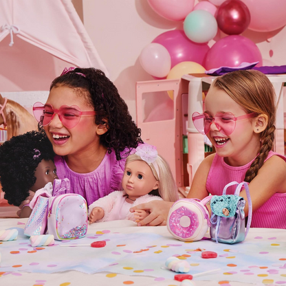 Our Generation Conjunto de Cadeiras de Salão Sweet Styles : acessórios de cabeleireiro para bonecas de 45 cm. Inclui cadeira ajustável, sons realistas e itens de penteado. Ideal para brincadeiras criativas de salão. Para crianças a partir de 3 anos.