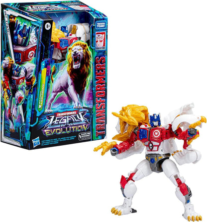 Figura de ação Transformers Legacy Evolution Voyager Maximal Leo Prime de 18 cm