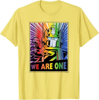 T-shirt Transformers Pride Rainbow Optimus Prime We Are One