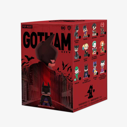 POP MART DC Gotham City Series Figuras 3 Caixas 2,5 polegadas Personagem Articulado Design Premium presentes para mulheres Caixa surpresa favorita dos fãs Brinquedo colecionável Brinquedo de arte Figura de ação