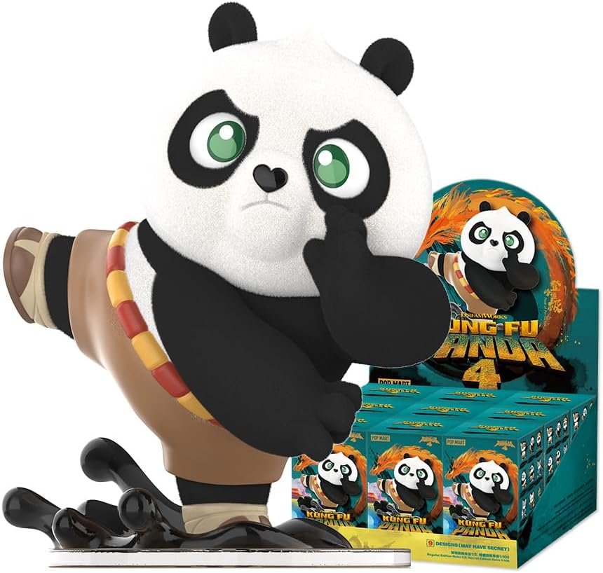 POP MART Universal Kung Fu Panda Série 3 Caixas 2,5 polegadas Personagem Articulado Design Premium presentes para mulheres Caixa surpresa favorita dos fãs Brinquedo colecionável Figura de ação de brinquedo de arte