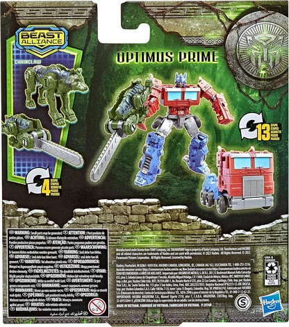 Transformers: A Ascensão das Feras Filme Beast Alliance Beast Weaponizers Pack de 2 Brinquedos Optimus Prime, 6 anos ou mais, 12,5 cm