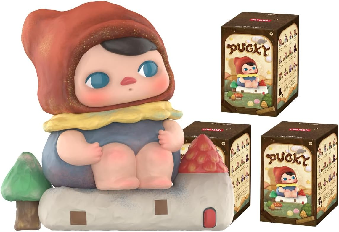 POP MART PUCKY Poko's Adventure Series Figuras 1 Caixa Design Premium Presentes para Mulheres Fãs-Favorito Colecionável Chic Art Toy Figura de Ação