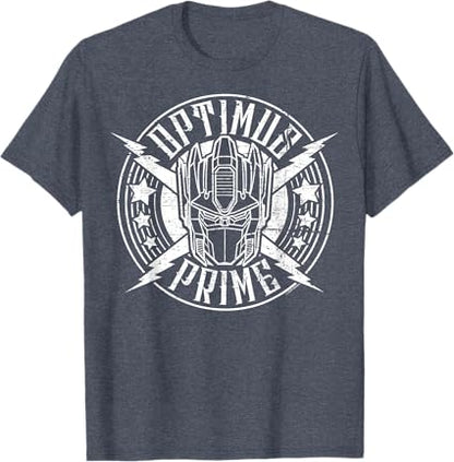 T-shirt Transformers Optimus Prime Vintage Rock Lightning Logo