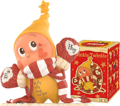 POP MART Twinkle Twinkle Be a Little Star Series - Pingente de pelúcia 1 caixa 2,5 polegadas Personagem articulado Design premium presentes para mulheres Brinquedo colecionável favorito dos fãs Figura de ação de brinquedo