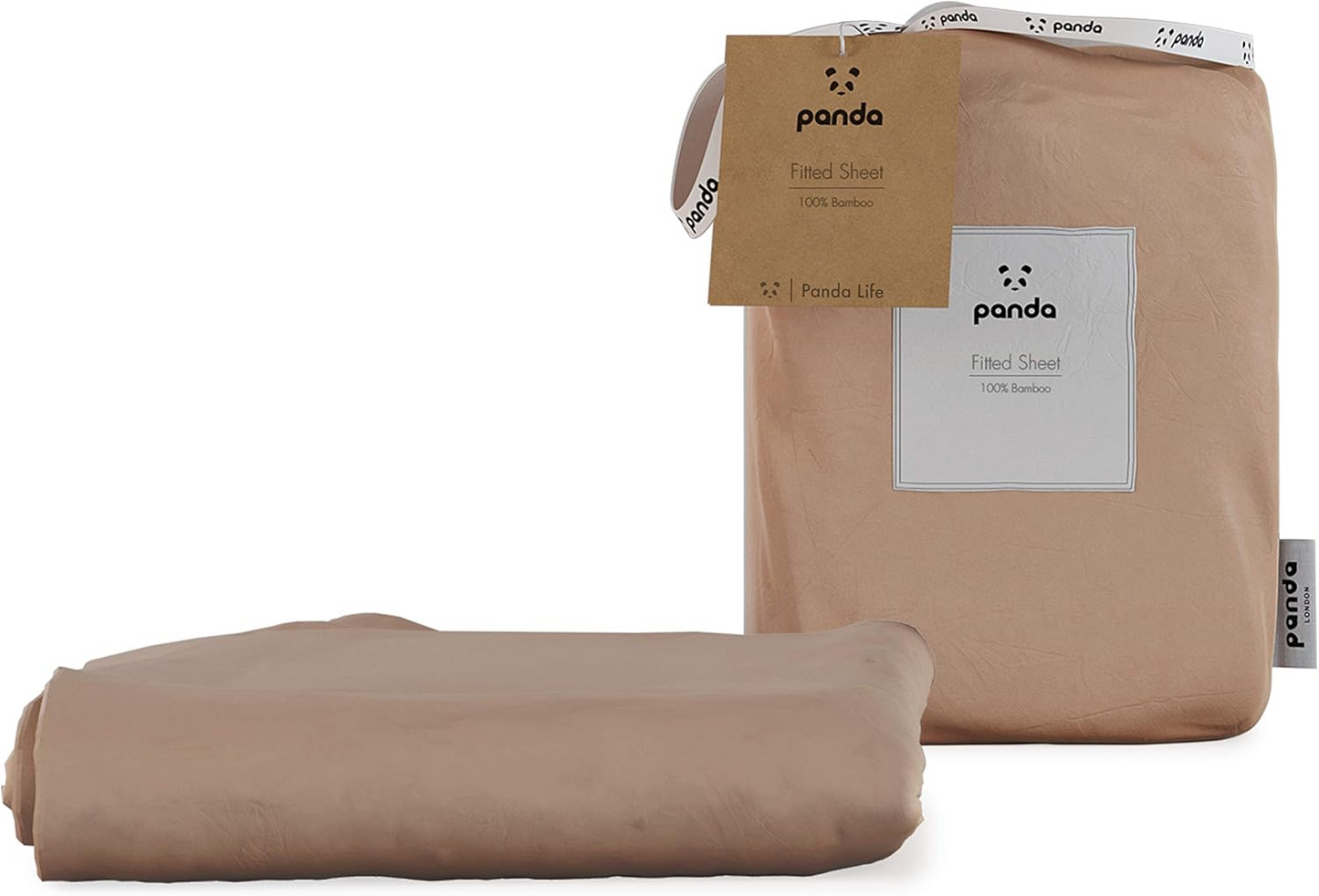 Lençol com elástico Panda 100% bambu (cinza urbano, tamanho super king size do Reino Unido) (180 x 200 + 32 cm)