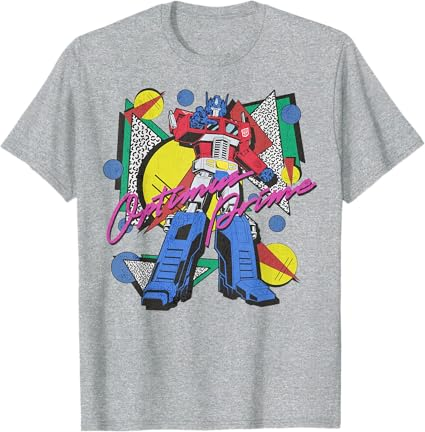 Transformers Retro Optimus Prime 80's Print T-Shirt
