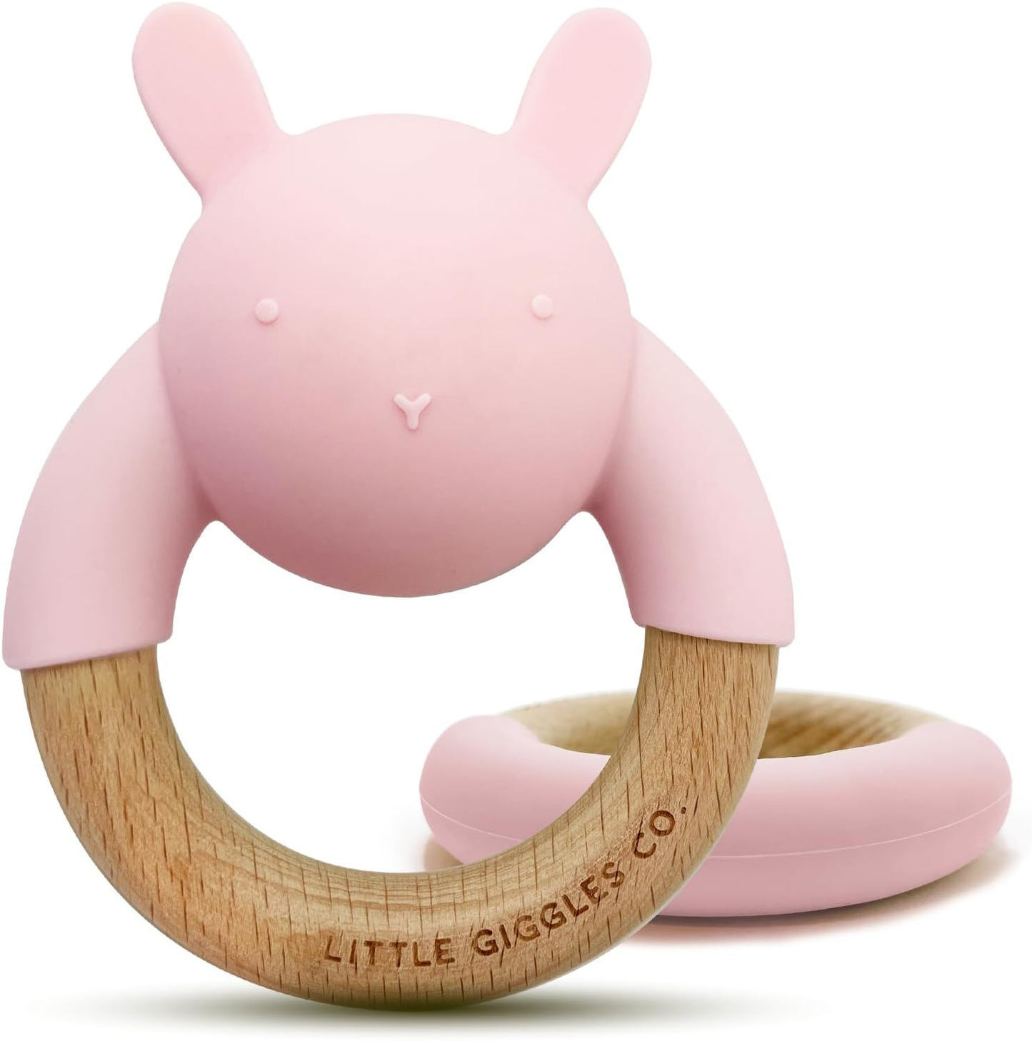 Conjunto de Mordedor de Mordedor de Mordida Little Giggles Co.® Walrus - Anel de Silicone para Mordida e Chocalho para Bebé, Brinquedos Sensoriais e de Dentição de Fácil Aderência, Artigos Essenciais e Presentes para Bebé Lindamente Feitos