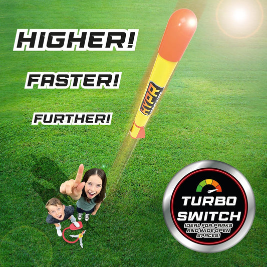 UAU! COISAS - HYPR Rocket 500, o selo voador mais alto para lançar foguetes, voa até 152 metros, 3 foguetes, jardim ou quintal ao ar livre, brinquedos e presentes para crianças, famílias, meninos e meninas