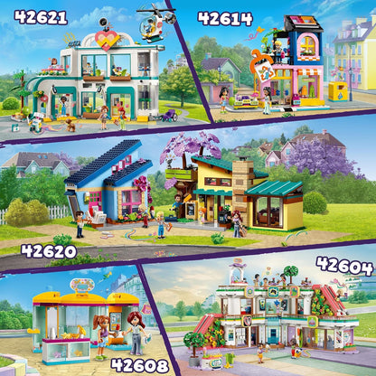 LEGO  Loja de acessórios minúsculos Friends, brinquedo de construção para meninas, meninos e crianças de 6 anos ou mais, conjunto de minibonecas com personagens Paisley e Candi, pequena ideia de presente de aniversário 42608