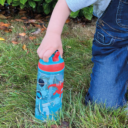 Nuby Garrafa de água Super Flip - Copo com canudinho antiderramamento para crianças pequenas | 540 ml/19 oz | Alça de transporte | Fluxo livre | Pode ser lavado na máquina de lavar louça e esterilizado | Copo adequado para crianças de 18 meses ou mais