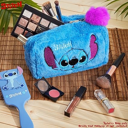 Disney Stitch Bolsa de Higiene Pessoal Bolsa de Viagem para Armazenamento de Maquiagem Bolsa de Vaidade Ideia de Presente para Meninas Adolescentes Mulheres