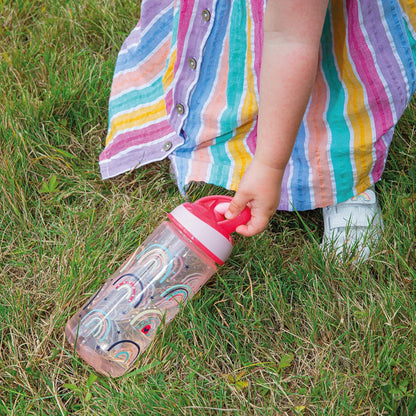 Nuby Garrafa de água Super Flip - Copo com canudinho antiderramamento para crianças pequenas | 540 ml/19 oz | Alça de transporte | Fluxo livre | Pode ser lavado na máquina de lavar louça e esterilizado | Copo adequado para crianças de 18 meses ou mais