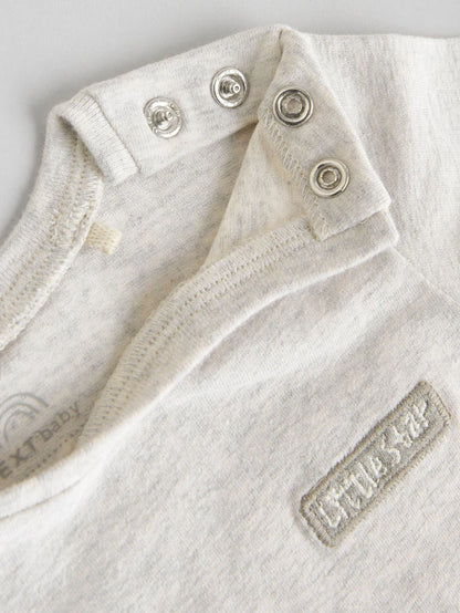 |BabyBoy| Conjunto De 6 Blusas e Leggings Cinza Estrela Para Bebê (0 meses a 2 anos)