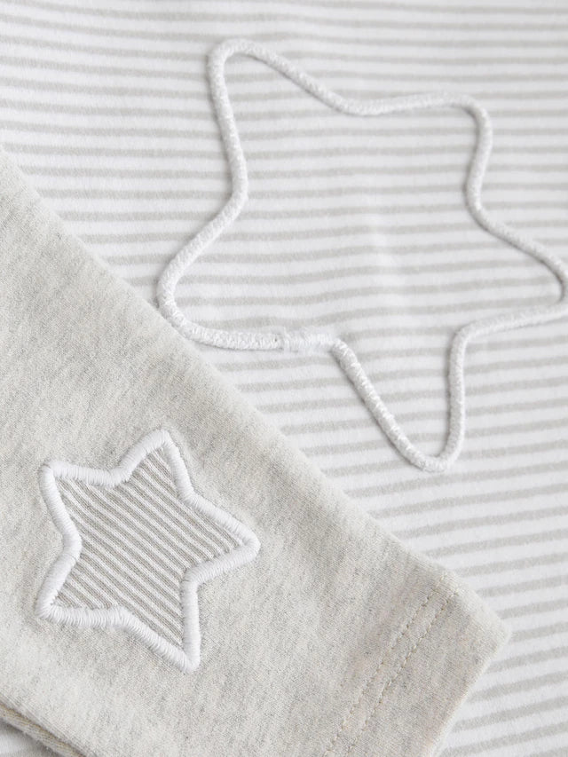 |BabyBoy| Conjunto De 6 Blusas e Leggings Cinza Estrela Para Bebê (0 meses a 2 anos)