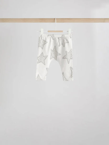 |BabyBoy| Conjunto De 6 Blusas e Leggings Cinza Estrela Para Bebê (0 meses a 2 anos)