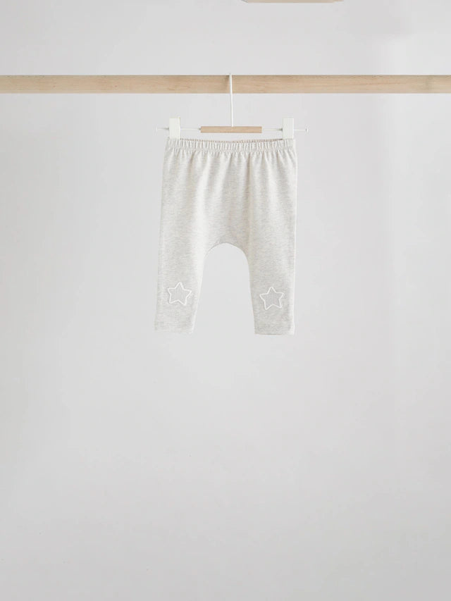 |BabyBoy| Conjunto De 6 Blusas e Leggings Cinza Estrela Para Bebê (0 meses a 2 anos)