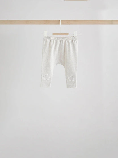 |BabyBoy| Conjunto De 6 Blusas e Leggings Cinza Estrela Para Bebê (0 meses a 2 anos)