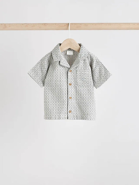 |BabyBoy| Conjunto Monocromático De Camisa e Shorts Para Bebê 100% Algodão (0 meses a 2 anos)