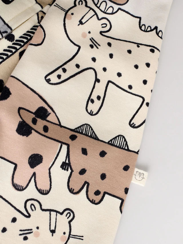 |BabyBoy| Macacão De Dormir Marrom/Creme Com Zíper Bidirecional Para Bebês, Pacote com 3 (0-2 anos)