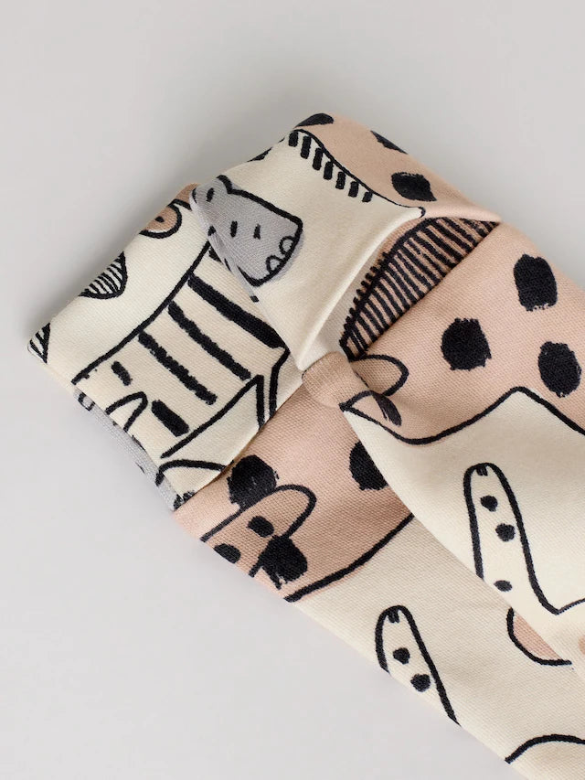 |BabyBoy| Macacão De Dormir Marrom/Creme Com Zíper Bidirecional Para Bebês, Pacote com 3 (0-2 anos)