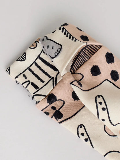 |BabyBoy| Macacão De Dormir Marrom/Creme Com Zíper Bidirecional Para Bebês, Pacote com 3 (0-2 anos)