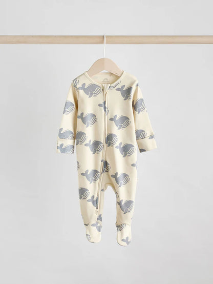 |BabyBoy| Pacote Com 3 Macacões Com Zíper Bidirecional Multi Baby (0-2 anos)