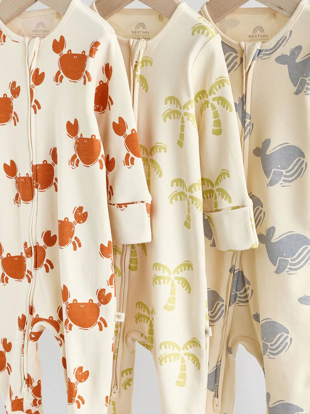 |BabyBoy| Pacote Com 3 Macacões Com Zíper Bidirecional Multi Baby (0-2 anos)