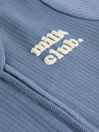 |BabyBoy| Pacote Com 3 Macacões De Dormir Azuis Slogan Para Bebês 100% Algodão (0 meses a 2 anos)