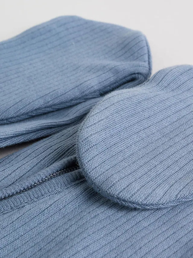 |BabyBoy| Pacote Com 3 Macacões De Dormir Azuis Slogan Para Bebês 100% Algodão (0 meses a 2 anos)